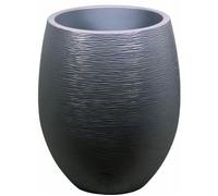 Pot Egg Graphit Haut - Anthracite - 50x60cm 53l - Eda Plastiques - Intérieur Et Extérieur