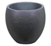 Pot de fleurs Rond Egg Ø 50cm - EDA - Graphit - 46 L - Ø 50 x H. 45 cm - Gris Anthracite