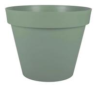 Pot De Fleurs Rond En Plastique Eda Toscane Vert Laurier - Ø 60 Cm Gris