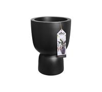 Pot De Fleurs Rond En Plastique Extérieur/Intérieur Ø 41 Cm Elho Pure Coupe Noir Gris