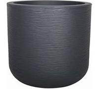 EDA PLASTIQUE - Pot rond 40 cm Graphit'Up - 32,5 L - Gris anthracite