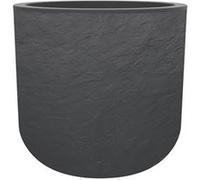Pot de fleurs rond en plastique EDA Volcania UP anthracite - Ø 40 cm