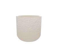 Pot de fleurs rond en plastique Volcania UP - Beige calcaire - Ø 50 cm -