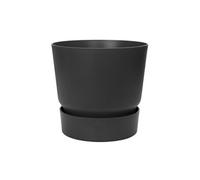 Pot de fleurs rond Greenville 25 - Extérieur - Ø 24,48 x H 23,31 cm - Vivre noir