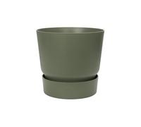 Pot de fleurs rond Greenville 30 - Extérieur - Ø 29,5 x H 27,8 cm - Vert feuille