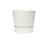 Pot de fleurs rond Greenville 40 - Extérieur - Ø 39 x H 36,8 cm - Blanc