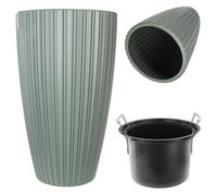 Pot de fleurs rond KADAX avec insert intérieur