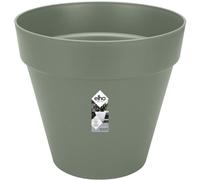 Pot de fleurs rond loft urban - plastique - percé - réservoir - avec roulettes - ø 40 - vert Elho