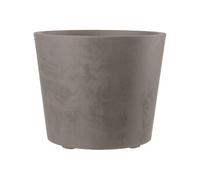 Pot de fleurs rond - Millennium - 79 L - Ø 50 cm - A réserve d'eau et roulettes - Marron
