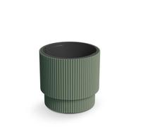 Pot de fleurs rond Milly DBMIN300 pin vert avec insert cannelé
