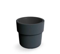 Pot de fleurs rond Milly DBMIR300 anthracite avec insert cannelé