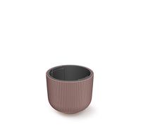 Pot de fleurs rond Milly DBML240 Marsala avec insert cannelé