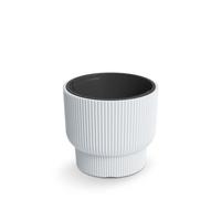 Pot de fleurs rond Milly DBMLR300 blanc avec insert rainuré
