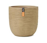 Pot de fleurs rond Rib NL EUROPE Beige 35 x 34 cm isolation orange 25 L