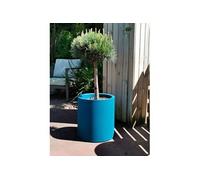 RiViERA Bac à fleurs rond RIVIERA GRANIT – Plastique – Diamètre 50 cm – Bleu