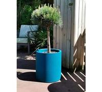 RiViERA Bac à fleurs rond RIVIERA GRANIT – Plastique – Diamètre 50 cm – Bleu
