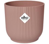 Elho Vibes Fold Rond 22 - Pot De Fleurs pour Intérieur - Plastique 100% Recyclé - Ø 22.0 x H 20.2 cm - Rose/Rose Poudré