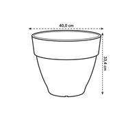 Pot De Fleurs Rond Vibia Campana - Ø 40 X H.33 Cm - Blanc - Elho Gris