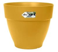 Elho Vibia Campana Rond 35 - Pot De Fleurs pour Extérieur - Plastique 100% recyclé - Ø 34.5 x H 29.7 cm - Jaune/Jaune Miel