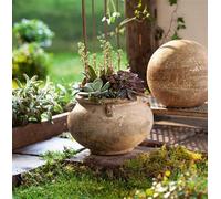 Pot de fleurs "Rustik" en terre cuite, Ø 26 cm, brun, pot de fleurs, cache-pot, pot de plantes, décoration de jardin pour l'extérieur