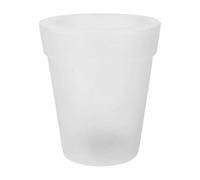 Pot de fleurs solaire 2026 avec éclairage de lumière de jardin pour extérieur, vase lumineux, décoration de jardin (blanc, 17 x 17 x 19 cm)