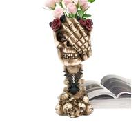 Pot de fleurs squelette en forme de tête de mort pour plantes. Ne pas | Tête de mort pour maison, maison de vacances, jardinage, intérieur et extérieur, terrasse,