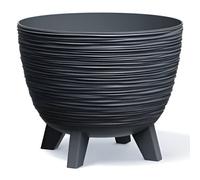 Prosperplast – Pot de fleurs Furu avec pieds – Résistant aux rayons UV – Anthracite – Ø 290 mm
