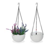 Pot de fleurs suspendu 3 kg blanc pot suspendu cache-pot suspendu auto-arrosage