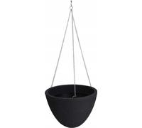 pot de fleurs suspendu 33 cm noir