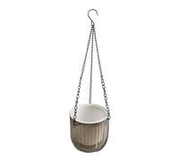Pot de fleurs suspendu à arrosage automatique avec corde en coton, construction transparente en PET, conçu pour une circulation saine de l'air des racines et une humidité constante pour les plantes de