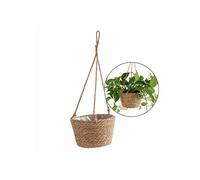 Pot de Fleurs Suspendu Corde Jute Pliable, Décoration Intérieur Extérieur Plantes Succulentes Macramé