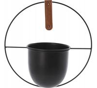 Pot de fleurs suspendu en métal, noir, 30 cm, 1 pièce.