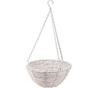 Pot de fleurs suspendu paille blanc Ø28cm 2pcs Boho Vintage Look