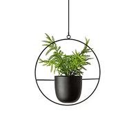 Pot de Fleurs Suspendu Panier Suspendu en Métal avec Crochet à Chaîne, Planteurs Décoratifs Muraux Minimalistes Modernes, Pot Suspendu, Jardinières Suspendues pour Intérieur, Extérieur, Balcon, Jardin