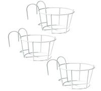 Pot de fleurs suspendu pour herbes, étagère de fleurs en fer, imperméable et antirouille, décoration de balcon et de jardin, petite taille, parfait pour les plantes aromatiques, 1 pièce, noir