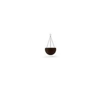 Pot de fleurs suspendu sphère avec chaîne marron