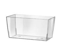 Pot de fleurs - TERAPLAST - 26 x 13 x 13 cm - Transparent - Plastique PVC injecté - Rectangulaire