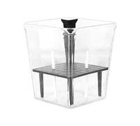 Pot de Fleurs Transparent à arrosage Automatique | Pots de Fleurs avec Trous d'aération pour orchidée, Vanille, vases décoratifs avec Trous d'aération