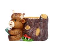 Pot De Fleurs Vache Déco Bureau Style Rustique Antidérapant | Cache-Pot Animal Drôle Décoration Intérieure pour Cuisine Chambre Salon Bureau Extérieur Jardin