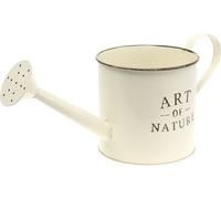Pot de fleurs vintage Arrosoir zinc crème Récipient décoratif Ø16,5cm