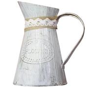 Pot de Fleurs Vintage en Fer Anse, Noël, Décoration Rustique Polyvalente | Style Rétro Classique, Corde Décorative, pour Bouquets et Petits Objets, Balcon, Magasin ou Présentation de Fleur