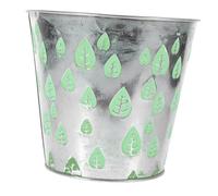 Pot de Fleurs Vintage en métal, Design Feuille d'érable, pour décoration de Jardin et de Balcon, Composition Florale Rustique, Ouverture du Seau, Hauteur de la Base