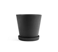 HAY Pot HAY Flowerpot with saucer XXL Ø26 cm Noir