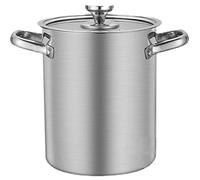 Pot de friture avec panier et couvercle en acier inoxydable Pot Stock Pot Pot à l'huile Fryer pour pâtes, spaghettis, œufs durs, crevettes, frites, type givré, friteuse à l'huile