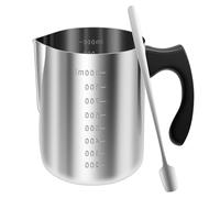 Pot de fusion de cire en acier inoxydable de 900 ml avec poignée et cuillère résistantes à la chaleur - Pot d'arrosage avec bain-marie et bec verseur anti-goutte pour la fabrication de travaux manuels
