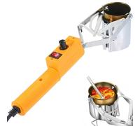 Pot de fusion de plomb, creuset de four en étain pour faire fondre le métal, pot de fusion électrique avec support pour creusets de plomb et métal de fusion, adapté aux moules de poids de pêche