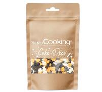 Pot de Halloween en sucre - Noir, orange et blanc - 50 g