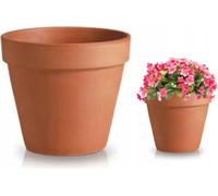 Pot de jardin brun en terre cuite 19x18cm