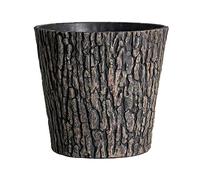 Pot de jardin décoratif modèle écorce d'arbre 38cm