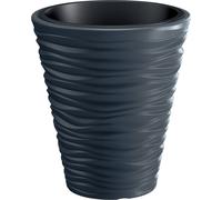 Pot de jardin Pot 38.8 cm sable rond pour terrasse à jardin maison Anthracite